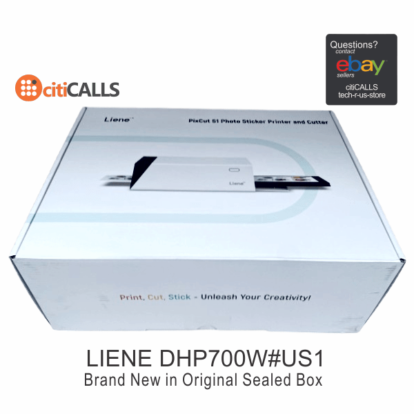 Liene DHP700W#US1 PixCut S1 Photo Sticker Printer and Cutter White Retail