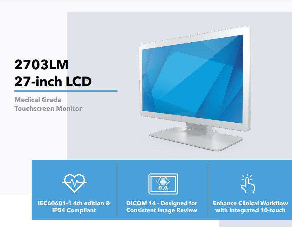 Elo E659793 2703LM 27-inch LCD DICOM 14 Medical Grade Touch Monitor Full HD PCAP