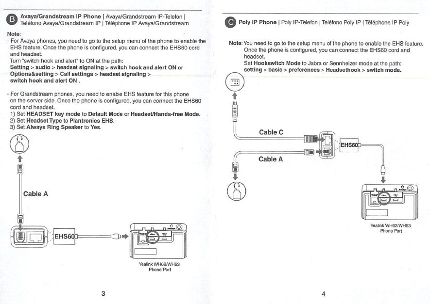 Yealink 1308019 Headset Adapter Micro USB for WH62 WH63 Retail