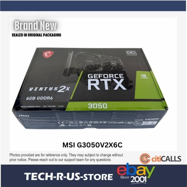 MSI G3050V2X6C Video Card - GeForce RTX 3050 VENTUS 2X 6G OC 6G GDDR6 PCI-E4.0x8