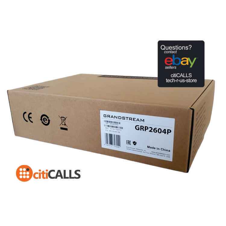 Grandstream GS-GRP2604P Carrier Grade PoE IP Phone 6 SIP Profiles 3 Lines EHS