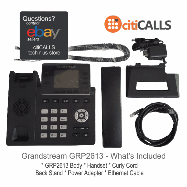 Grandstream GS-GRP2613 Carrier-Grade PoE IP Phone 3 SIP Profiles 3+3 Line Keys