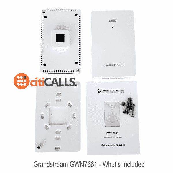 Grandstream GS-GWN7661 Hybrid 802.11ax WiFi 6 In-Wall Access Point PoE Ready