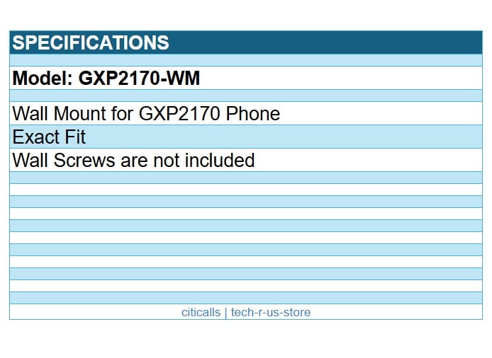 Grandstream GS-GXP2170-WM Wall mount for the GXP2170