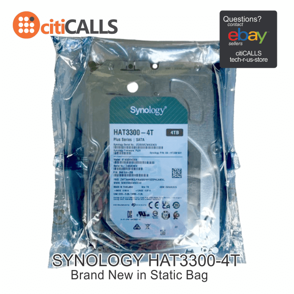 Synology HAT3300-4T Plus HAT33004T 4 TB Hard Drive - 3.5" Internal - SATA