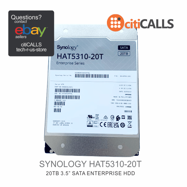 Synology HAT5310-20T 20TB Enterprise Series SATA III 3.5" Internal Hard Drive