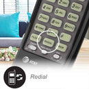 AT&T 210 Black Trimline Corded Phone Wall Mountable, Lighted Keypad Speed Dial