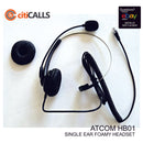 ATCOM HB01 Universal Headset for VoIP Phones Single Ear FOAM PAD w RJ9 PIN BLUE