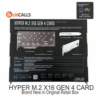 ASUS HYPER M.2 X16 GEN 4 CARD PCIe 4.0 X4 Expansion Card Supports 4 NVMe M.2