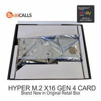 ASUS HYPER M.2 X16 GEN 4 CARD Accessory AMD 3rd Ryzen sTRX40 AM4 Socket Retail