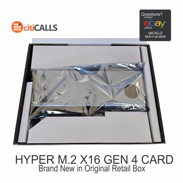 ASUS HYPER M.2 X16 GEN 4 CARD Accessory AMD 3rd Ryzen sTRX40 AM4 Socket Retail