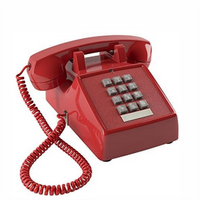 Cortelco 2500-MD-RD 250047-VBA-20MD Red Single Line Desk Telephone