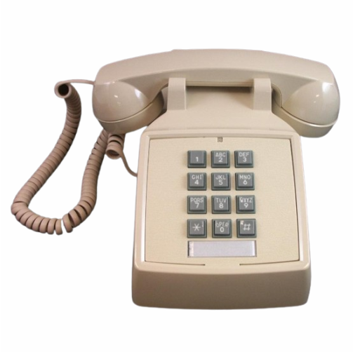Cortelco 2500-V-IV 250009-VBA-20M Ivory Traditional Desk Phone w/ Volume