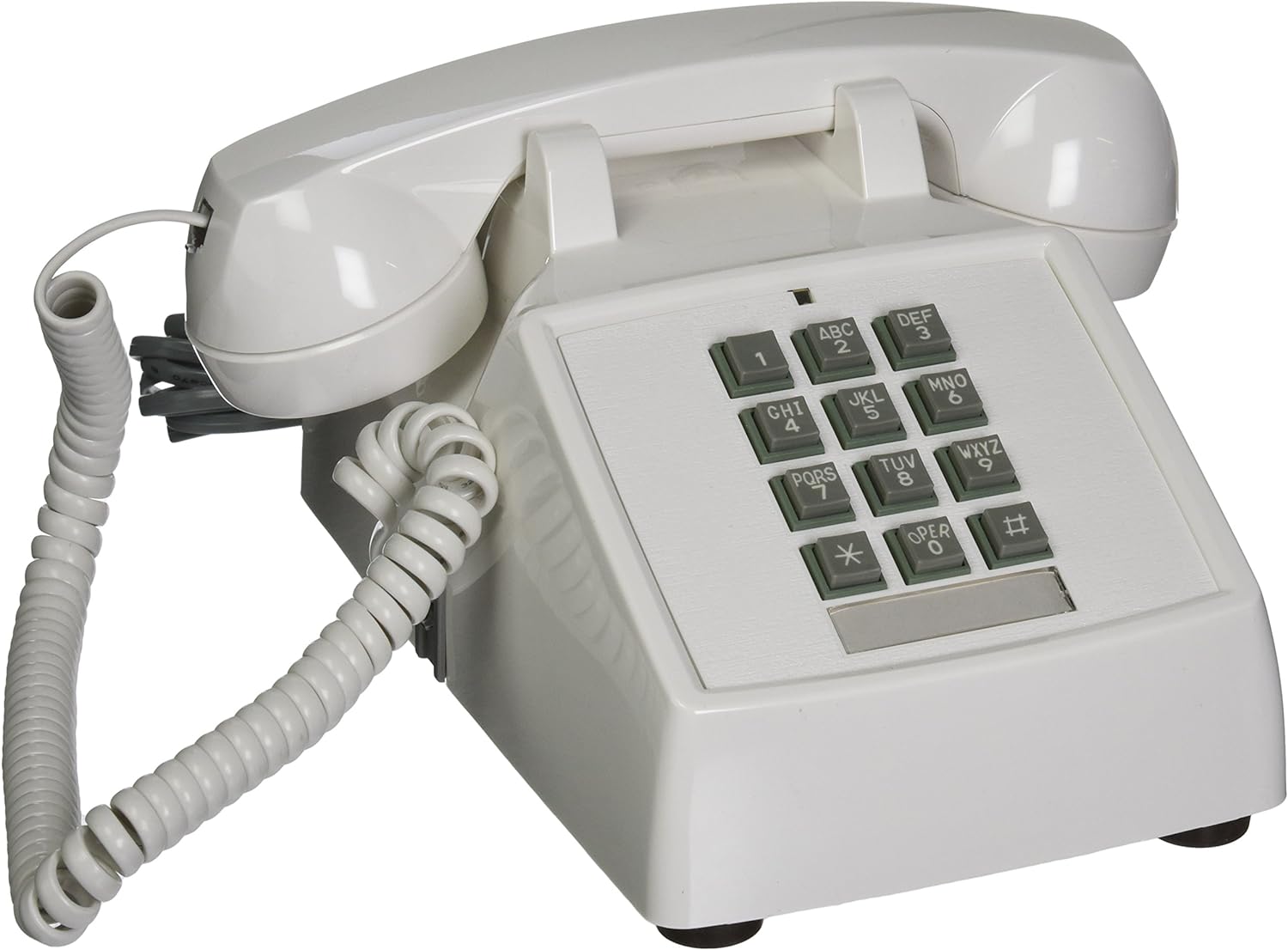 Cortelco 2500-V-WH 250015-VBA-20M White Traditional Desk Phone w/ Volume