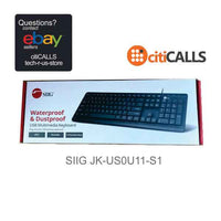 SIIG JK-US0U11-S1 Industrial Grade Washable & Dustproof USB Multimedia Keyboard