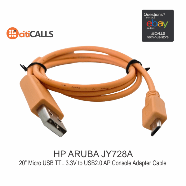 HPE JY728A Aruba Micro-USB 2.0 Console Adapter Cable - USB / serial cable