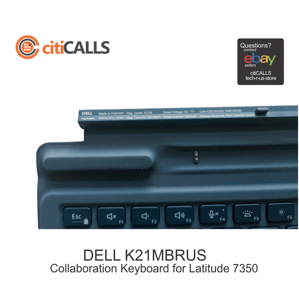 Dell K21MBRUS Collaboration Keyboard - Aluminium - Pogo Pin