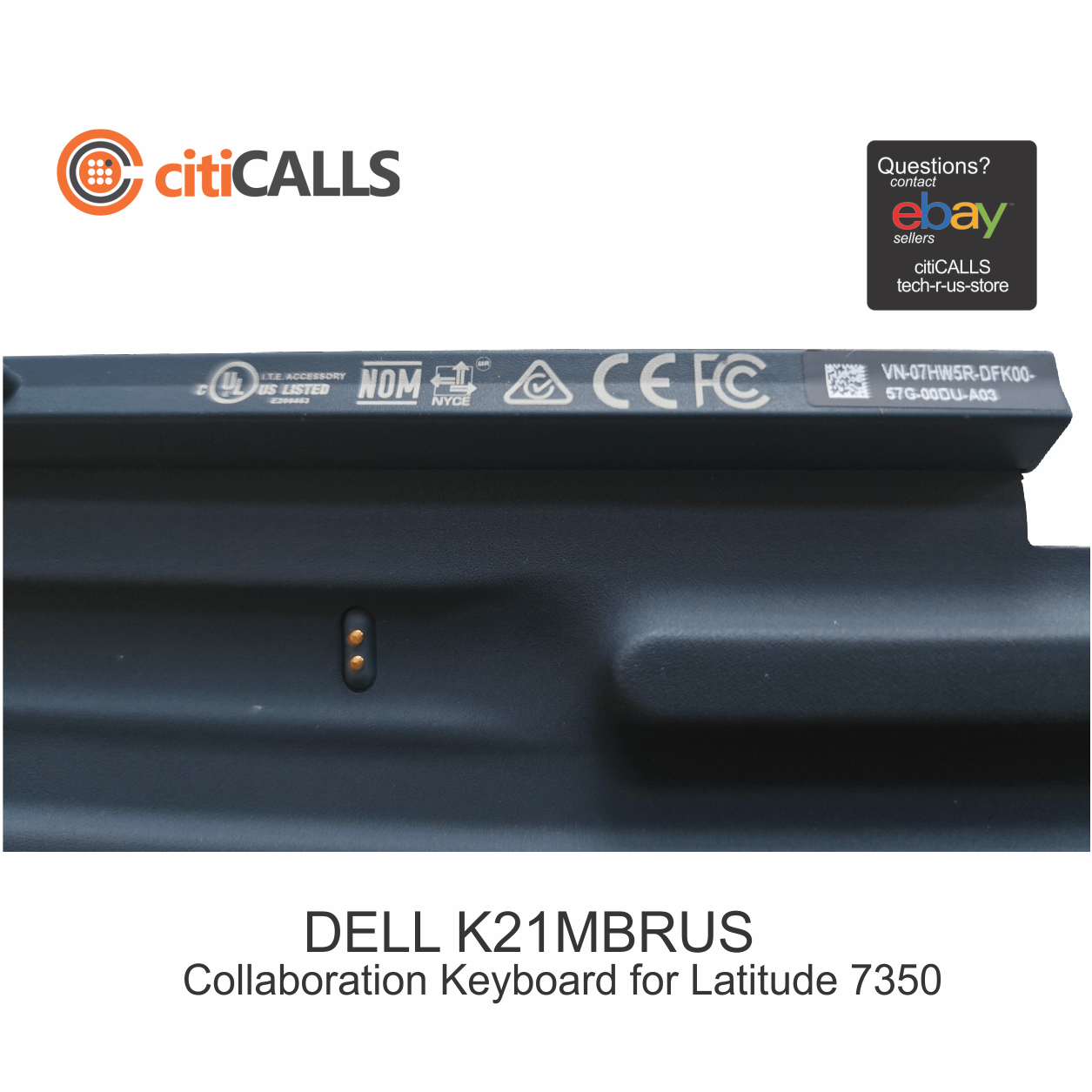 Dell K21MBRUS Collaboration Keyboard - Aluminium - Pogo Pin