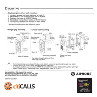 Aiphone KAW-D 30-Degree Angle Box for 1-Gang Surface Mount Door Stations