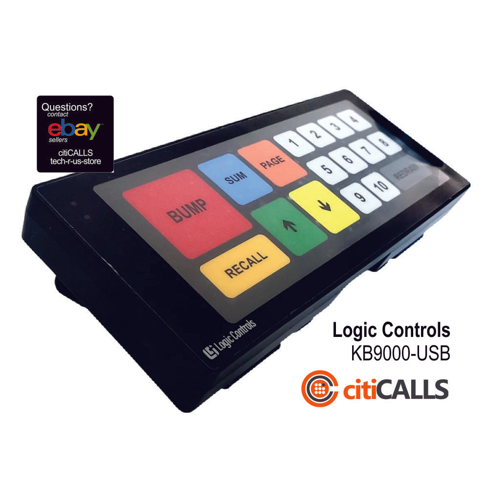 Logic Controls KB9000-USB KB900 Touch Bumpbar, USB Cable - Black