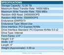 KIOXIA KCMYXVUG12T8 CM7-V Series - SSD - Enterprise, Mixed Use - 12800 GB
