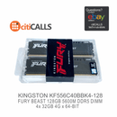 Kingston KF556C40BBK4-128 128GB (4x32GB) DDR5 5600MT/s CL40 FURY Beast Black XMP