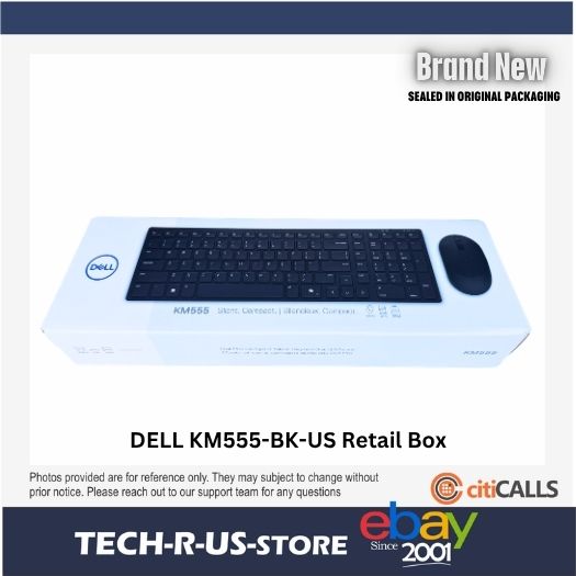 Dell KM555-BLK-US KM555 Keyboard & Mouse - Wireless - Bluetooth/RF