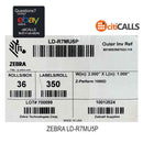 Zebra LD-R7MU5P Label Paper 2 x 1in Direct Thermal Z-Perform 1000D 0.75 in core