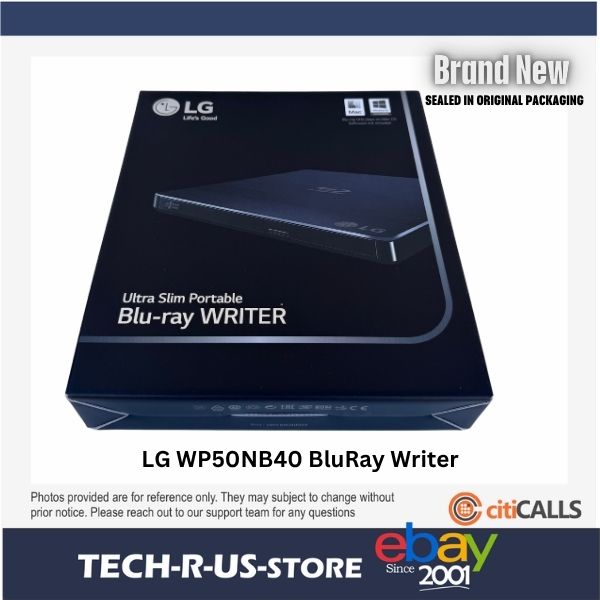 LG WP50NB40 External BDRW-XL USB 6X M-Disc Cyberlink Slim Tray Black Retail