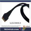 Icy Dock MB206L-B SlimSAS 8i SFF-8654 to 2x OCuLink 4i SFF-8611 Cable 0.5M