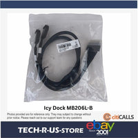 Icy Dock MB206L-B SlimSAS 8i SFF-8654 to 2x OCuLink 4i SFF-8611 Cable 0.5M