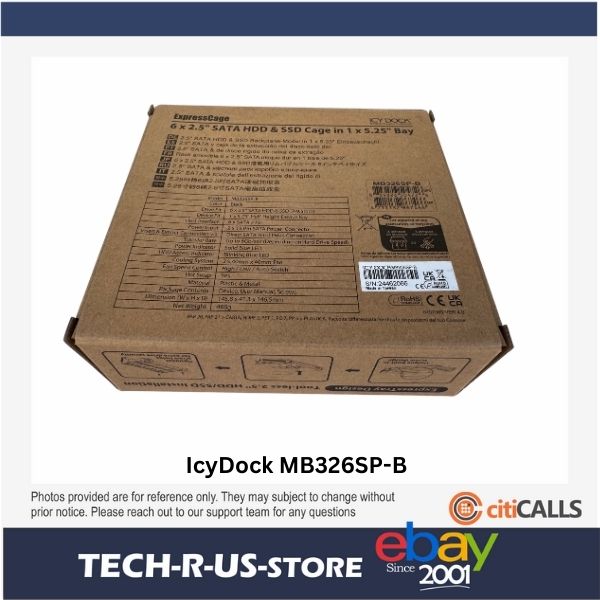 ICY DOCK MB326SP-B Removable Storage Drive - 6x2.5 inch SATA SAS HDD/SSD