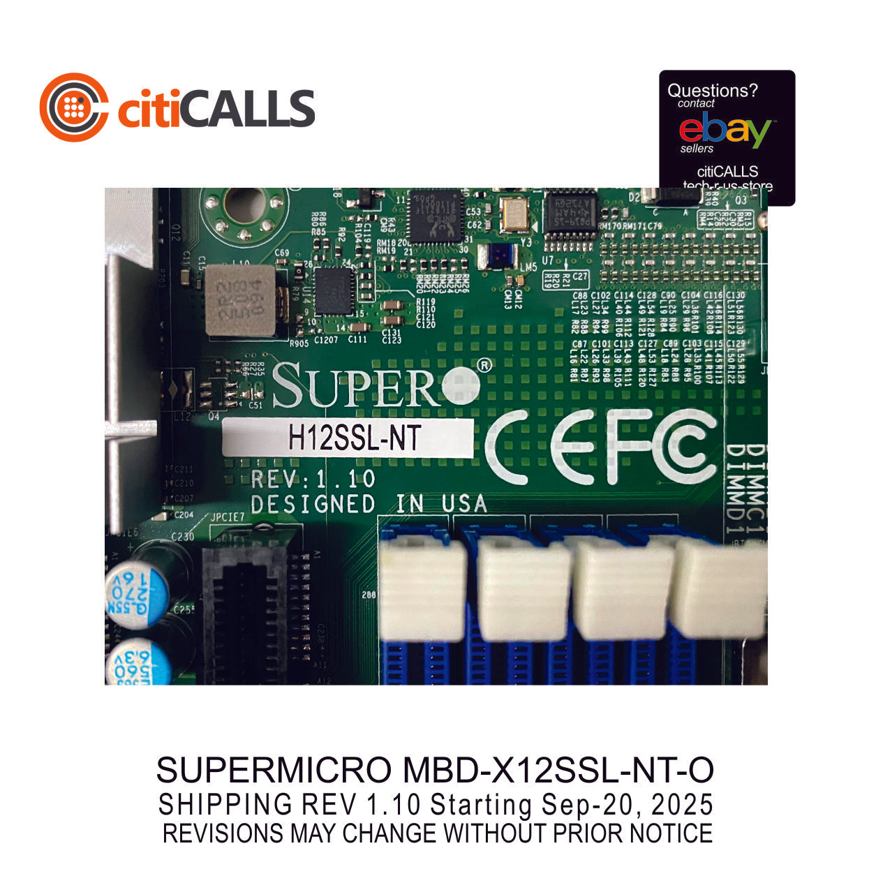 Supermicro MBD-H12SSL-NT-O Motherboard Socket SP3 AMD EPYC7002 Max2TB DDR4