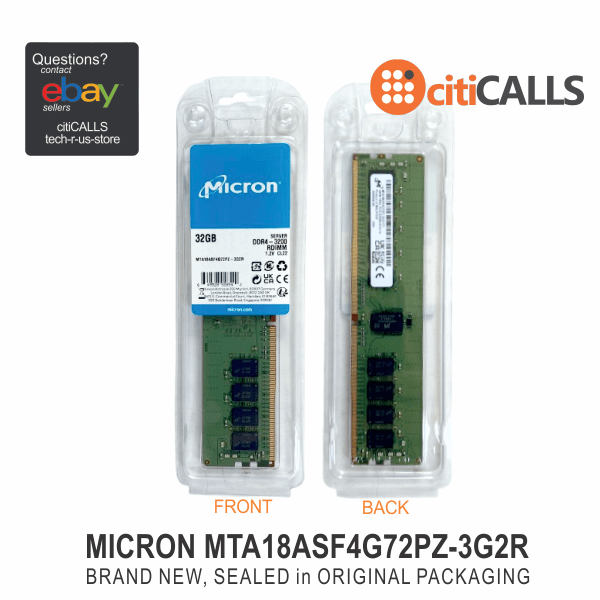 Micron MTA18ASF4G72PZ-3G2R - DDR4 - module - 32 GB - DIMM 288-pin - 3200 MHz