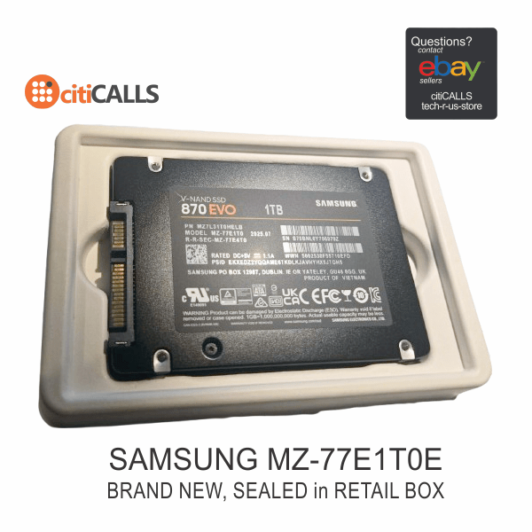 Samsung MZ-77E1T0E 870 EVO SSD 1TB 1 TB Solid State Drive 2.5" Internal SATA/600