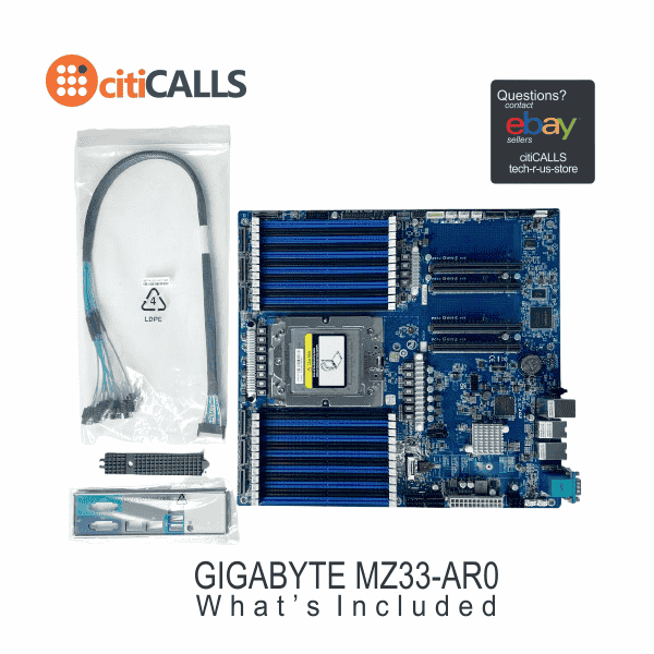 Gigabyte MZ33-AR0 Motherboard System on Chip LGA6096 Socket SP5 AMD EPYC9004