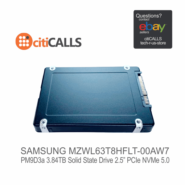 Samsung MZWL63T8HFLT-00AW7 PM9D3a 3.84 TB 2.5 inch PCIe 5.0 x4 Solid State Drive