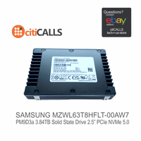 Samsung MZWL63T8HFLT-00AW7 PM9D3a 3.84 TB 2.5 inch PCIe 5.0 x4 Solid State Drive
