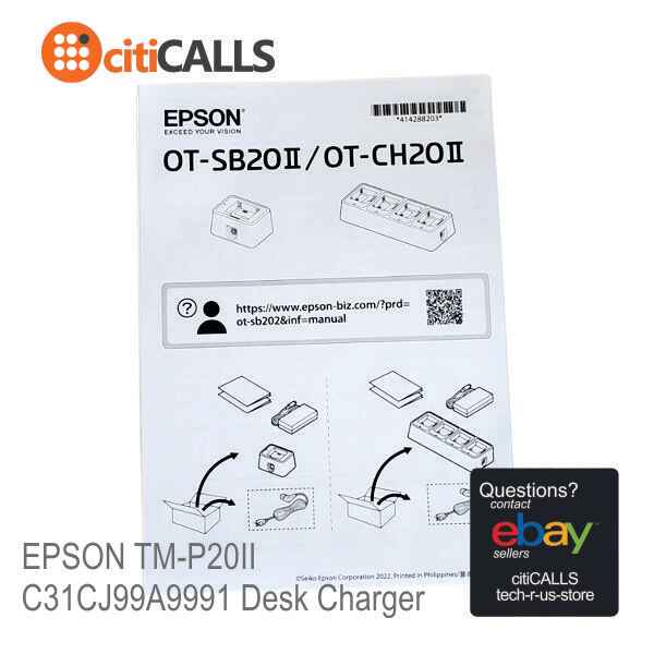Epson C31CJ99A9991 TM-P20II 2" Ultra Compact Portable Receipt Printer; Bluetooth