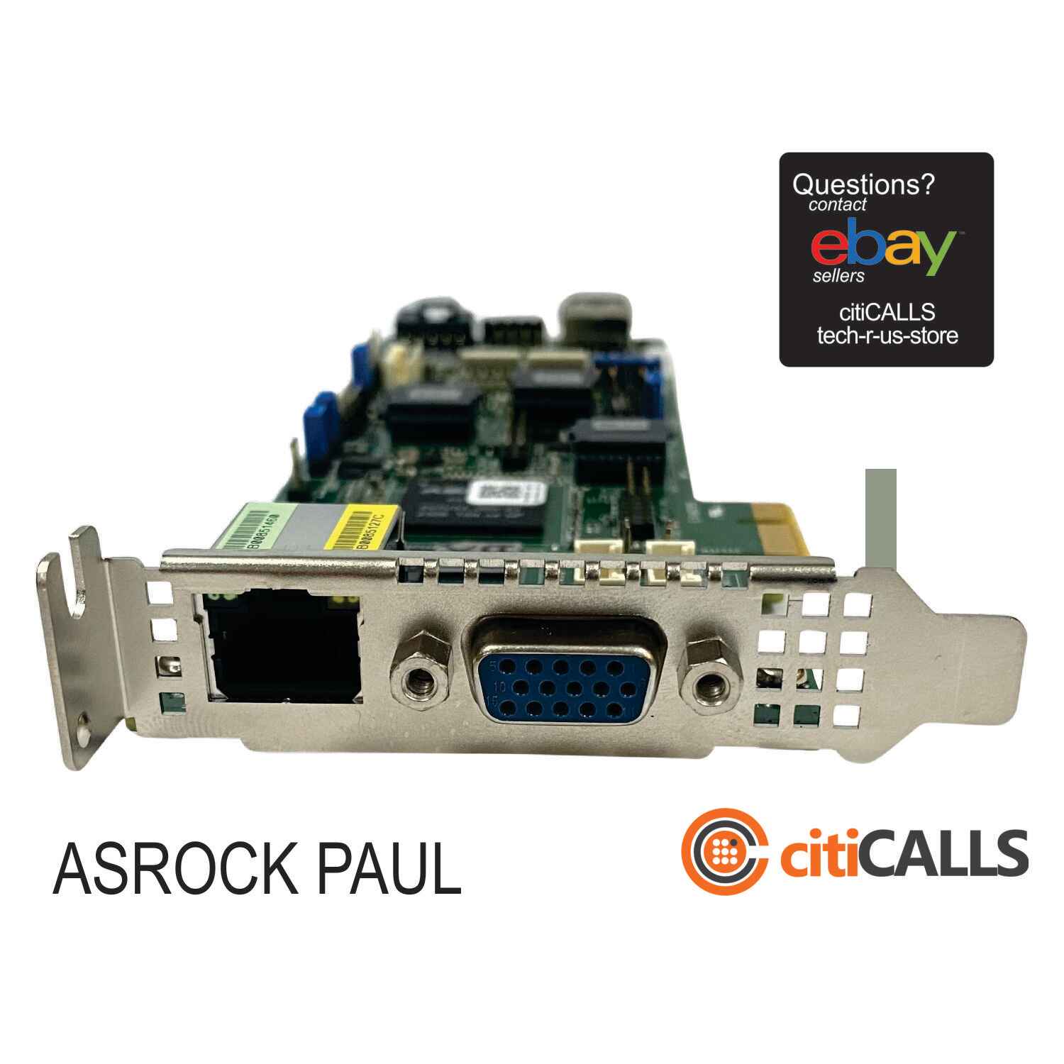 ASRock PAUL IO Low-profile PCIe IPMI card add-in-card ASPEED AST2500 Brown Box