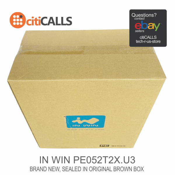 In-Win PE052T2X.U3 PC Case -PE Series MidTower ATX mATX E-ATX 4x5.25 1x3.5 Black