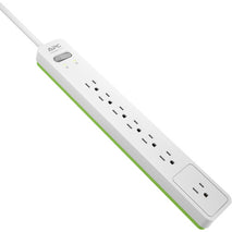 APC PE76W Essential SurgeArrest 7-Outlet Surge Protector (6', White, 120V)