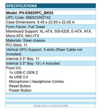 Phanteks PH-ES620PC_BK02 Enthoo Pro 2 Full Tower Closed Panel Mesh XL-ATI Black