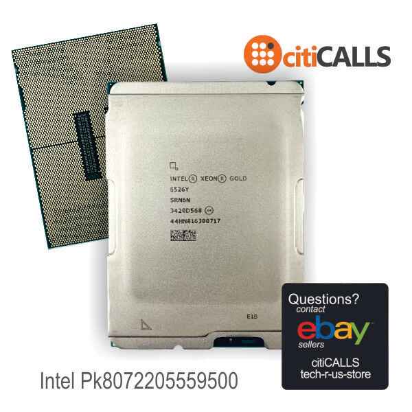 Intel PK8072205559500 Xeon Gold (5th Gen) 6526Y (16 Core) 2.80 GHz Processor