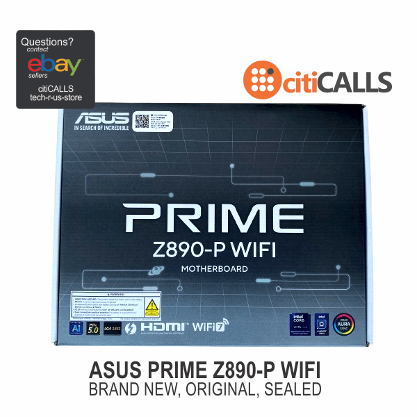 Asus PRIME Z890-P WIFI MB Intel S2 4-DDR5 DP HDI- TBolt M.2 SATA 2.5Gb-ETH ATX