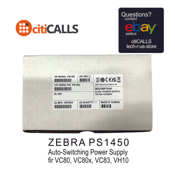 Zebra PS1450 AC/DC POWER SUPPLY - 3.30 A - 110/220V