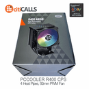 PCCOOLER R400 ARGB WH CPS CPU Air Cooler, 4 Heat pipes, vivified minimal fashion