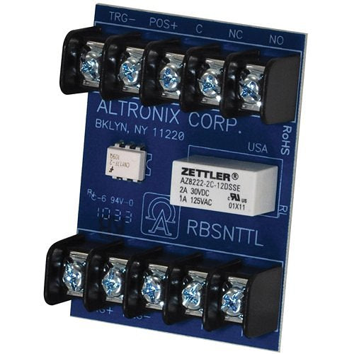 Altronix RBSNTTL Ultra-Sensitive Relay Module 12/24VDC DPDT Contacts 1A/120VAC