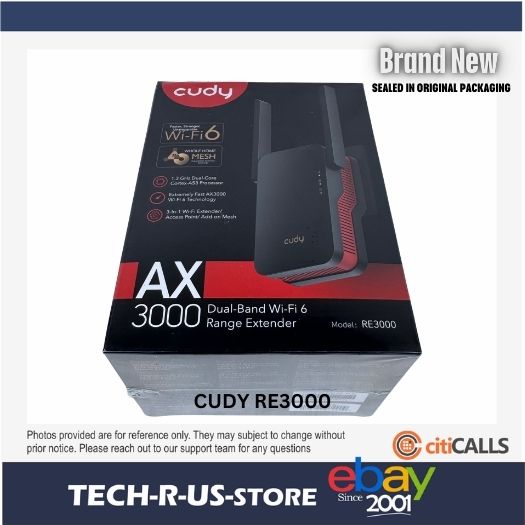 Cudy RE3000 AX3000 Dual Band Wi-Fi 6 Range Extender Retail