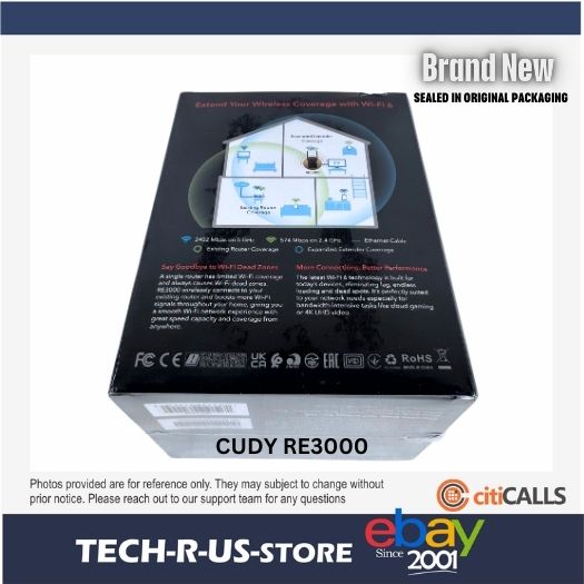 Cudy RE3000 AX3000 Dual Band Wi-Fi 6 Range Extender Retail